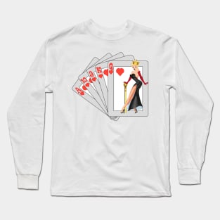 Queen Of Hearts Long Sleeve T-Shirt